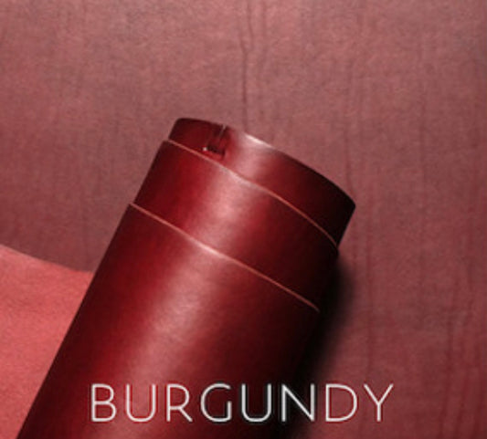 "THE COMPANION" LEATHER DOG COLLAR - BURGUNDY