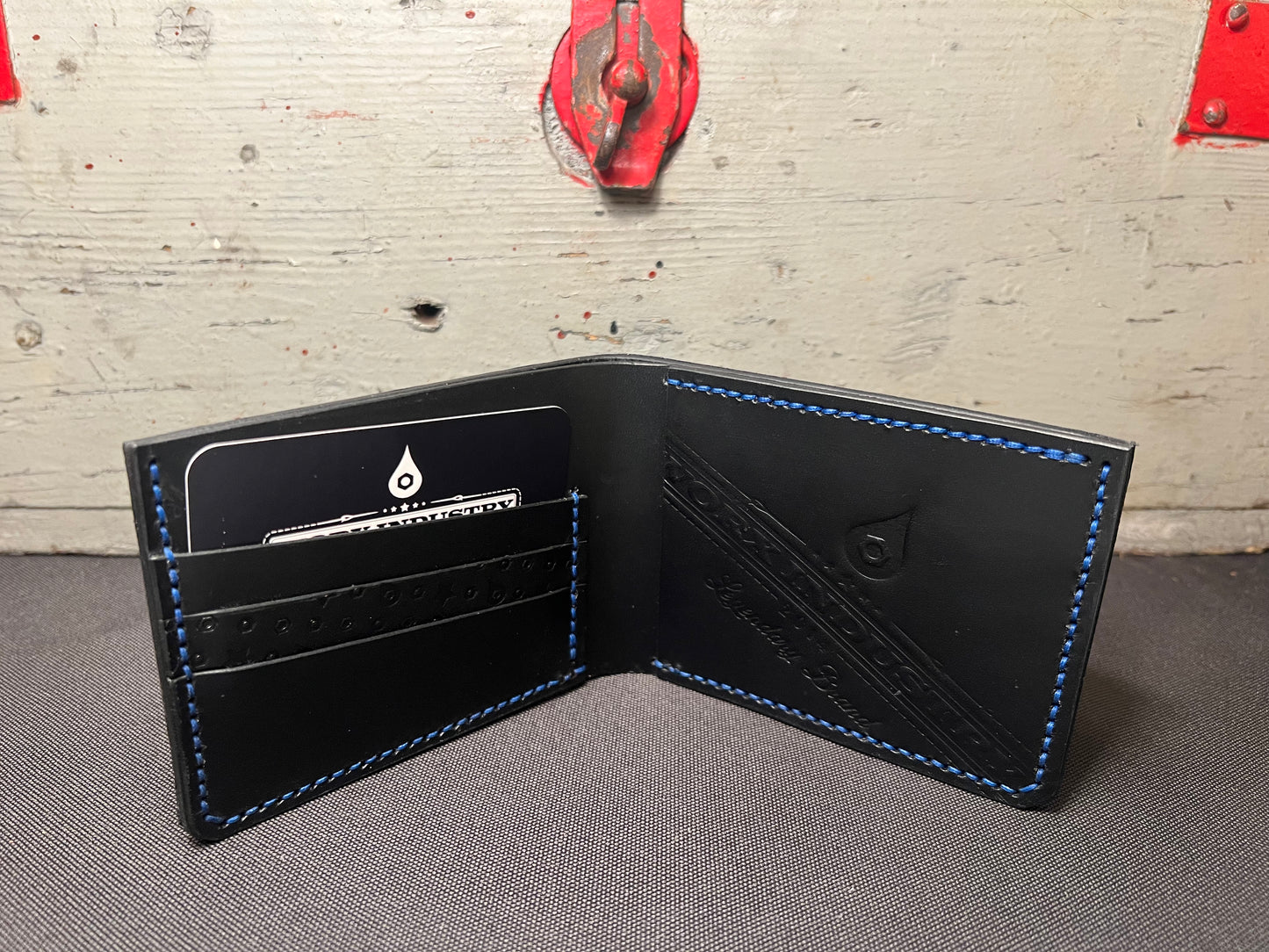 "THE DEPOSIT" GEN. 2 - BLACK OSTRICH LEG/ BLACK BUTTERO (L)