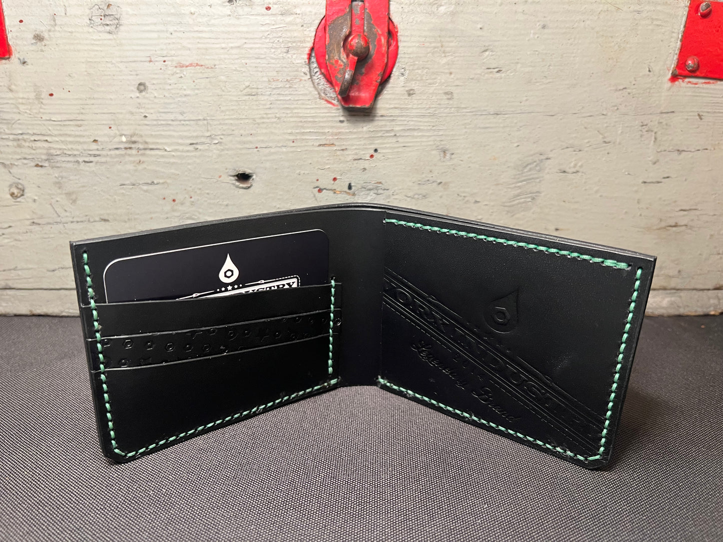 "THE DEPOSIT" GEN. 2 - BLACK OSTRICH LEG/ BLACK BUTTERO (L)