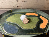 "SOMEBODY'S CLOSER" - LEATHER GOLF BALL MARKER - BLACK/WHITE/RED